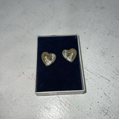 New Women’s Congress Silver Gold Silver Horse Head Heart Earrings. 93140 B-8