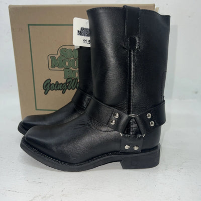 New Children’s Black Smoky Mountain Cowboy Boots. 2405C 11.5 11 1/2 D. 24-95
