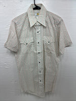 New Men’s Dickson Jenkins Multicolor Stripe Short Sleeve Pearl Snap Medium O-73