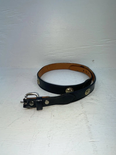 New Blue Genuine Leather Wright Gold Pendent 30” Belt #10493 JJ-139