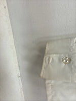 New Women’s Fenton White Design Long Sleeve Zip Up Shirt Size 16 TT-134