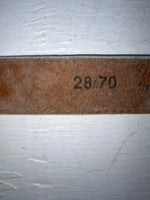 New White Genuine Leather Acme Tooled 28” Belt #5022 JJ-157