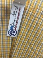New Boys Wrangler yellow Flannel Long Sleeve Button Up 2XL F-95