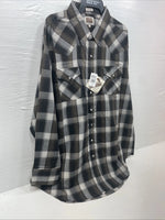 New Men’s ELY Cattleman Brown Long Sleeve Pearl Snap 3XL E-26