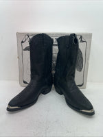 New Men’s Black American West Cowboy Boots. 68610 10 E W. 6-90
