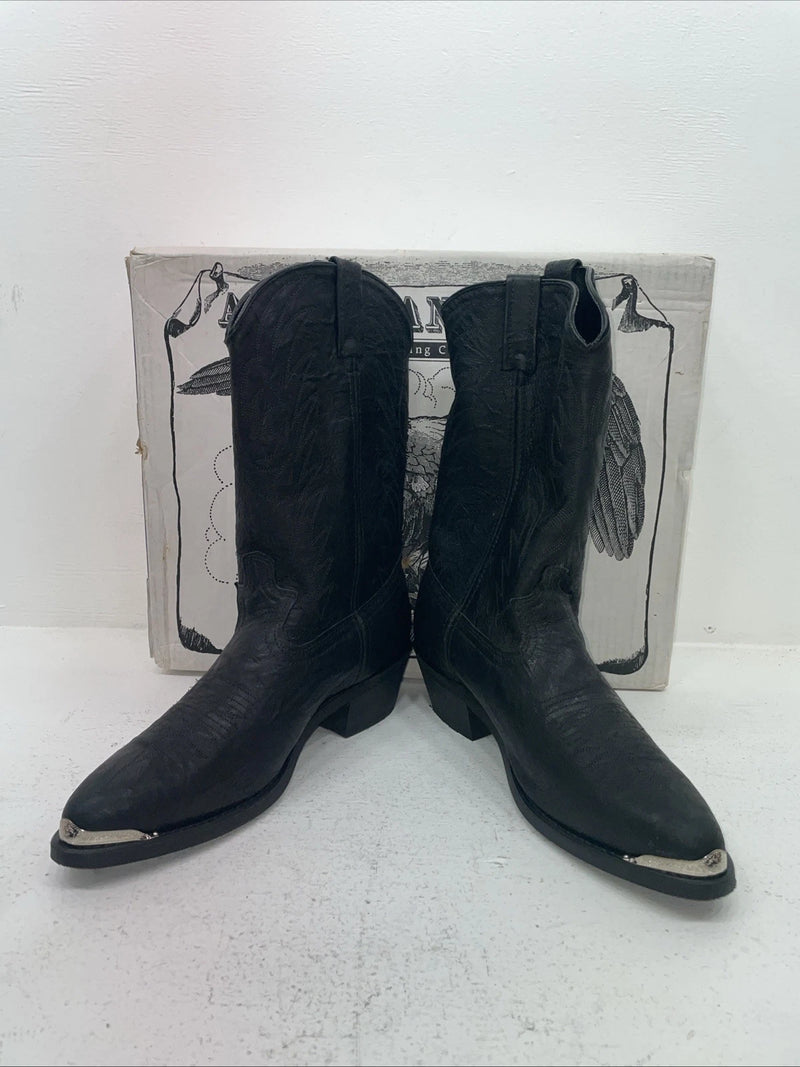 New Men’s Black American West Cowboy Boots. 68610 10 E W. 6-90