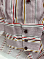 New Men’s Tem Tex Pink Stripe Long Sleeve Pearl Snap 16.5 X 35 Large R-32