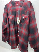 New Men’s ELY Cattleman Red Plaid Wool Jacket XL JJ-600
