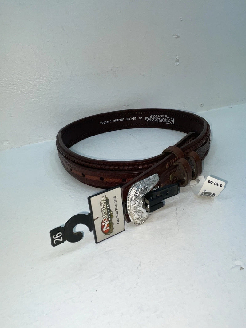 New Brown Genuine Leather Nocona Tooled 26” Belt #2420002 Z-42