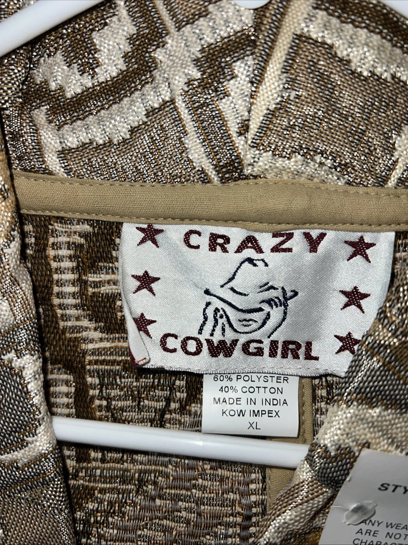 New Women’s Brown Crazy Cowgirl Pullover Jacket #CCJ-21 XL UU-3