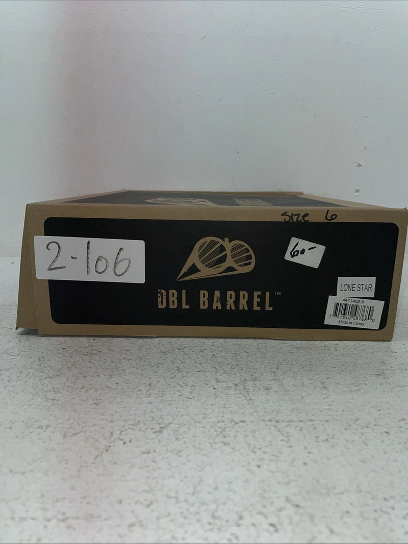 New Youth Brown DBL Barrel Cowboy Boots. 4471402 6. 2-106