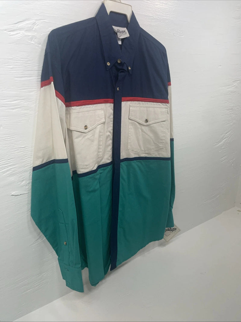 New Men’s San Angelo Multiple Color Long Sleeve Button Up Medium B-107