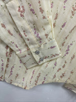 New Women’s White Horse Yellow Floral Long Sleeve Floral Small DD-96