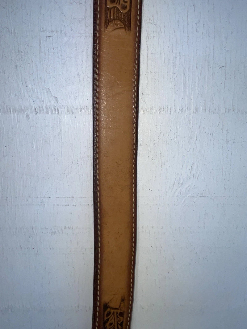 New Brown Genuine Leather Perkies Tooled 26” Belt #601 NN-6