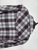 New Women’s Cumberland Purple Plaid Long Sleeve Pearl Snap 3XL GG-25
