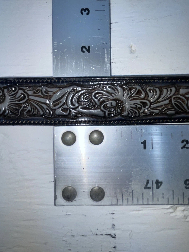 New Black Genuine Leather Nocona Tooled 18” Belt #331 NN-87 