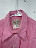 New Women’s Rockmount Pink Long Sleeve Pearl Snap Size 34 TT-34
