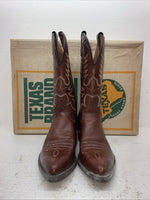 New Men’s Brown Texas Brand Cowboy Boots. 7953 10 D. 7-41