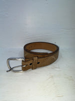 New Brown Genuine Leather Stitched 34” Belt #6988/23 Z-118