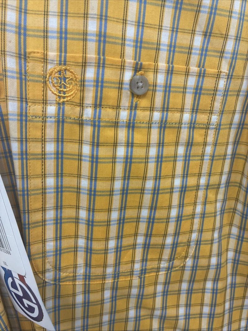 New Boys Wrangler yellow Flannel Long Sleeve Button Up 2XL F-95