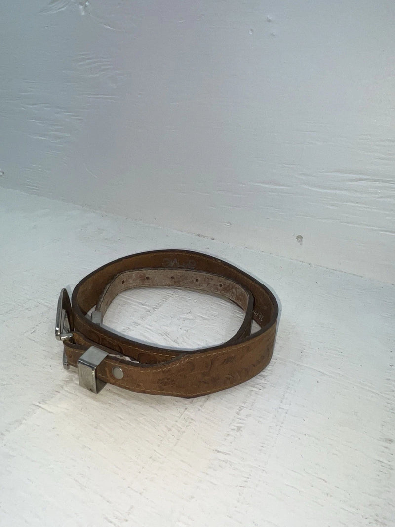 New Brown Genuine Leather Acme Tooled 28” Belt #5022 NN-25