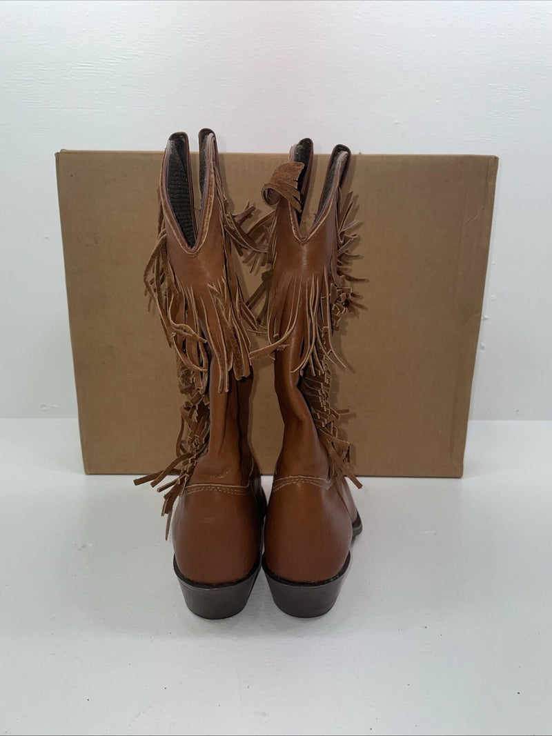 New Women’s Brown With Fringe Capezio Cowboy Boots. L 697 7.5 7 1/2 M. 17-101