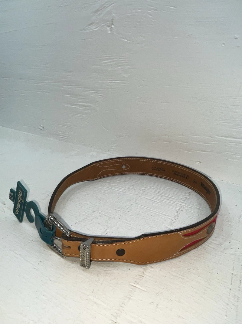 New Red Genuine Leather Wrangler 24” Belt #628004 NN-75