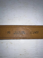 New Brown Genuine Leather Tex Tan Colored Stripe 36” Belt #024731 Z-113