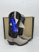 New Women’s Gray Snake Skin Capezio Cowboy Boots. L 421 5 M. 2-39