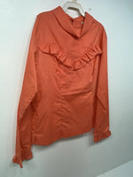 New Women’s Coral Permanent Press Long Sleeve Shirt 3B-29