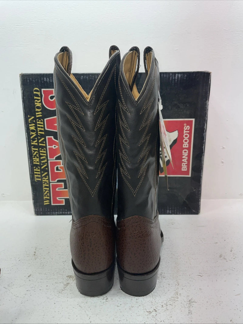 New Men’s Brown Texas Brand Cowboy Boots. 251527446 10 D. 7-54