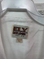 New Men’s ELY Cattleman White Stripe Long Sleeve Pearl Snap 18.5 X 35 2XL F-64
