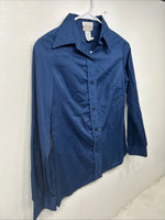 New Women’s Fenton Blue Long Sleeve Pearl Snap Size 30 YY-20