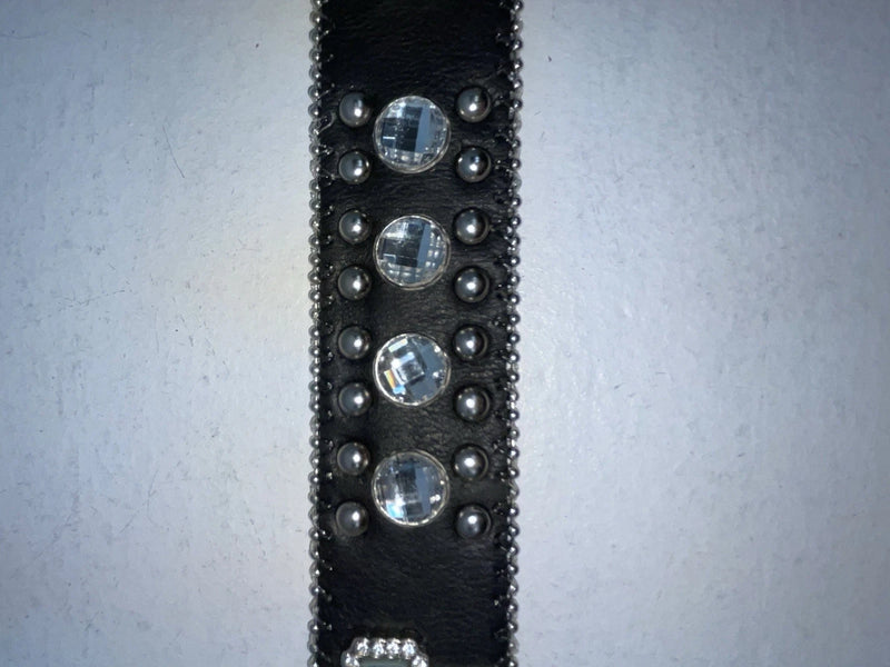 New Black Genuine Leather Blazin Roxx Silver Bling Cross S Belt #N3510401 Z-71