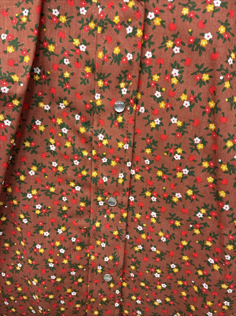 New Women’s Dickson Jenkins Floral Long Sleeve Pearl Snap Size 32 MM-50