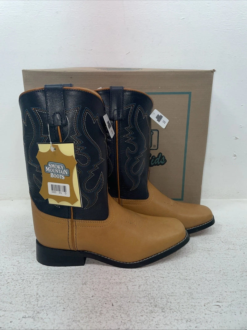 New Youth Brown Smoky Mountain Cowboy Boots. 3320 3.5 3 1/2. 22-48