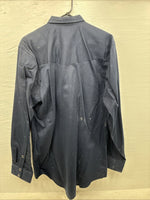 New Men’s H Bar C Navy Blue Long Sleeve Pearl Snap Large DD-9