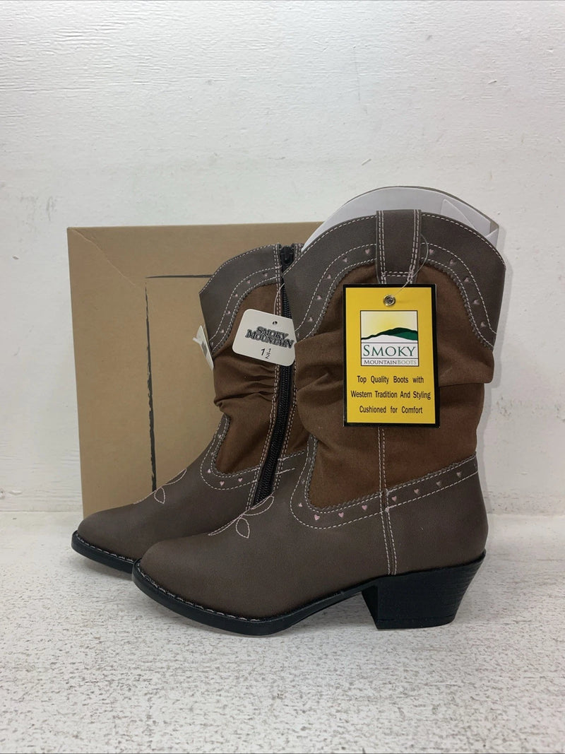 New Kids Brown Smoky Mountain Cowboy Boots. 1122 C 1.5 1 1/2. 23-122