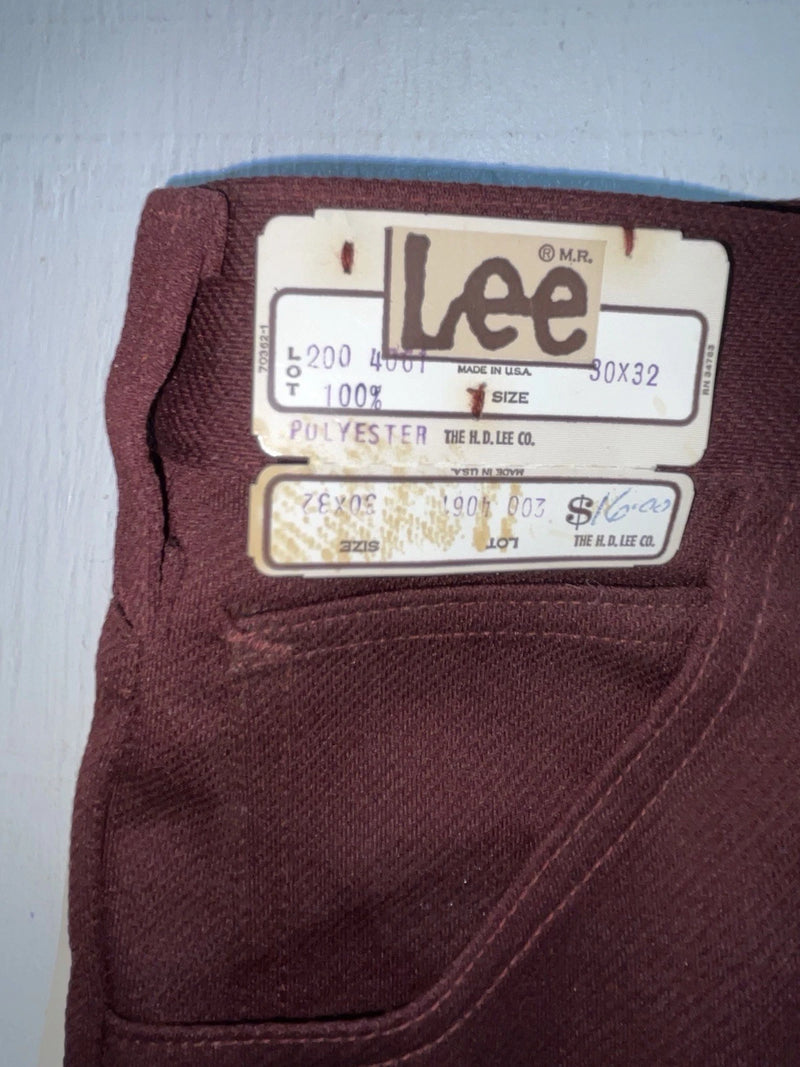 New Vintage Red Lee Polyester Pants #2004061 3A-119