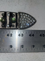 New Black And White Genuine Leather Nocona Rainbow Bling M Belt #N1330999 Z-27