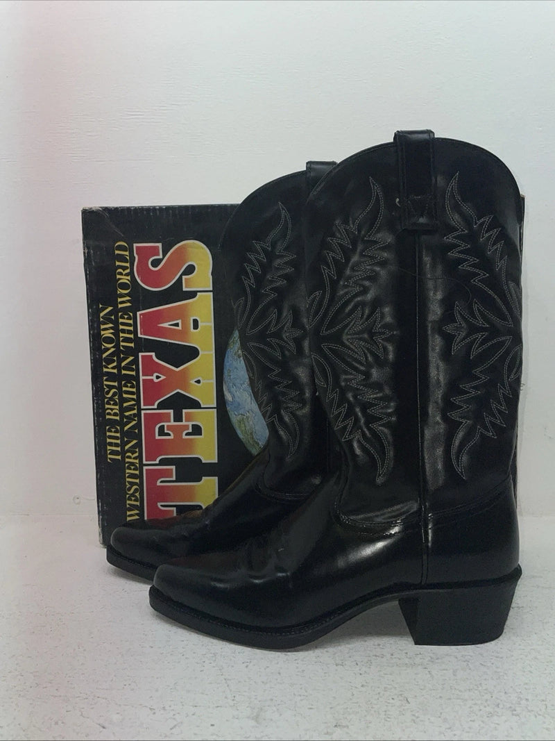 New Men’s Black Texas Brand Cowboy Boots. 1230 8 E E. 3-153