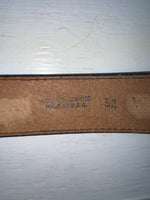 New Black Genuine Leather Chambers Weave And Silver Pendent 32” Belt Z-111
