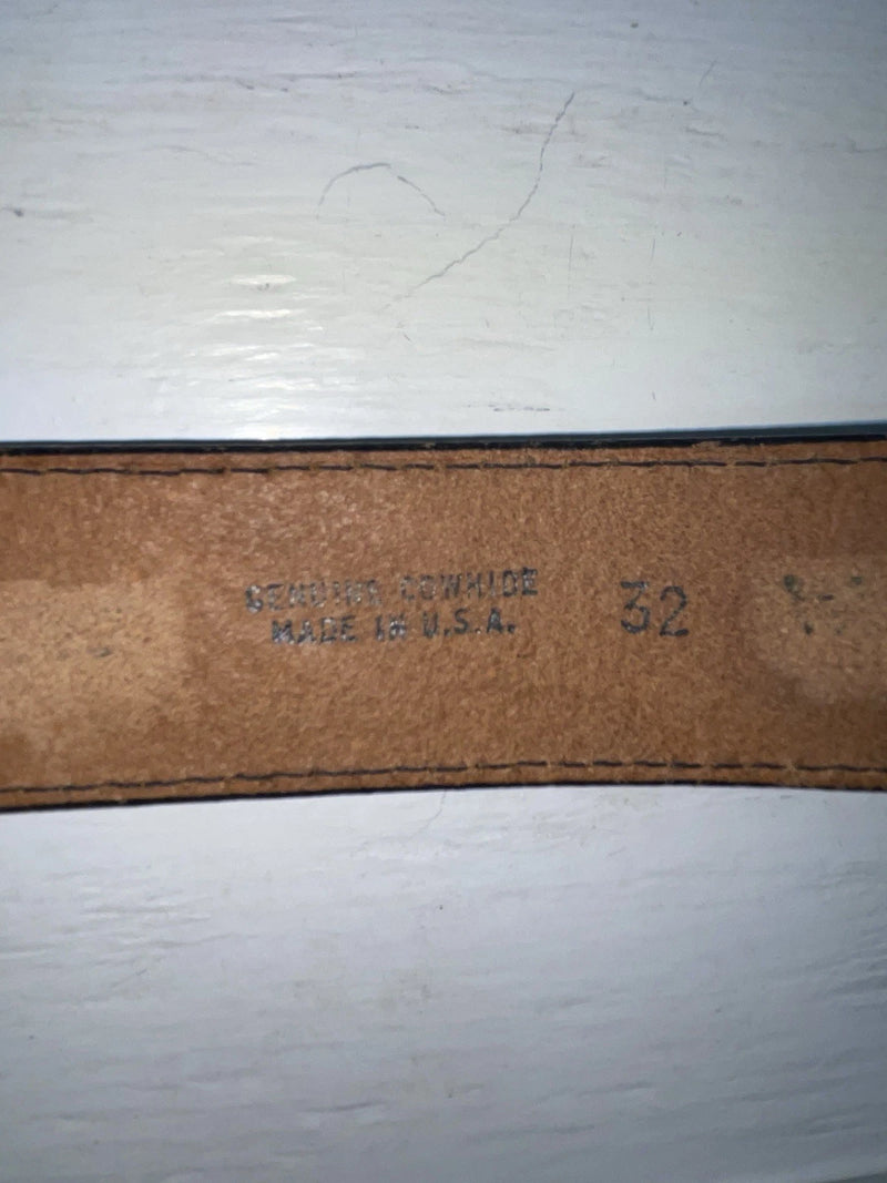 New Black Genuine Leather Chambers Weave And Silver Pendent 32” Belt Z-111