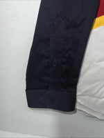 New Men’s Red Yellow White Blue “MO” Bette Button Up Long Sleeve Shirt L P-32
