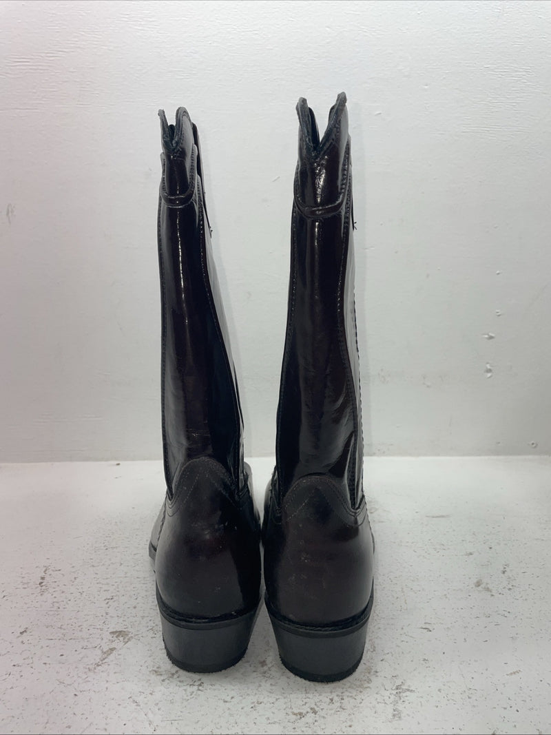 New Men’s Cherry Black Acme Cowboy Boots. 15619 10 E W. 7-34