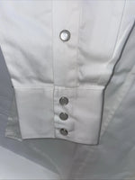New Men’s Western Express White Long Sleeve Pearl Snap Medium B-88 