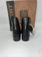 New Infant Dan Post Black Ostrich Print Lace Up Cowboy Boots. 4.5  4 1/2 D. 24-2