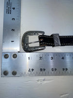 New Black Genuine Leather Tooled 28” Belt #101 Z-132