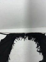 New Black Tough 1 Show Chaps With Fringe Adjustable Waist 40” N-32