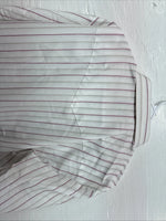 New Men’s Mesquite White Stripe Long Sleeve Pearl Snap 16 Large CC-62